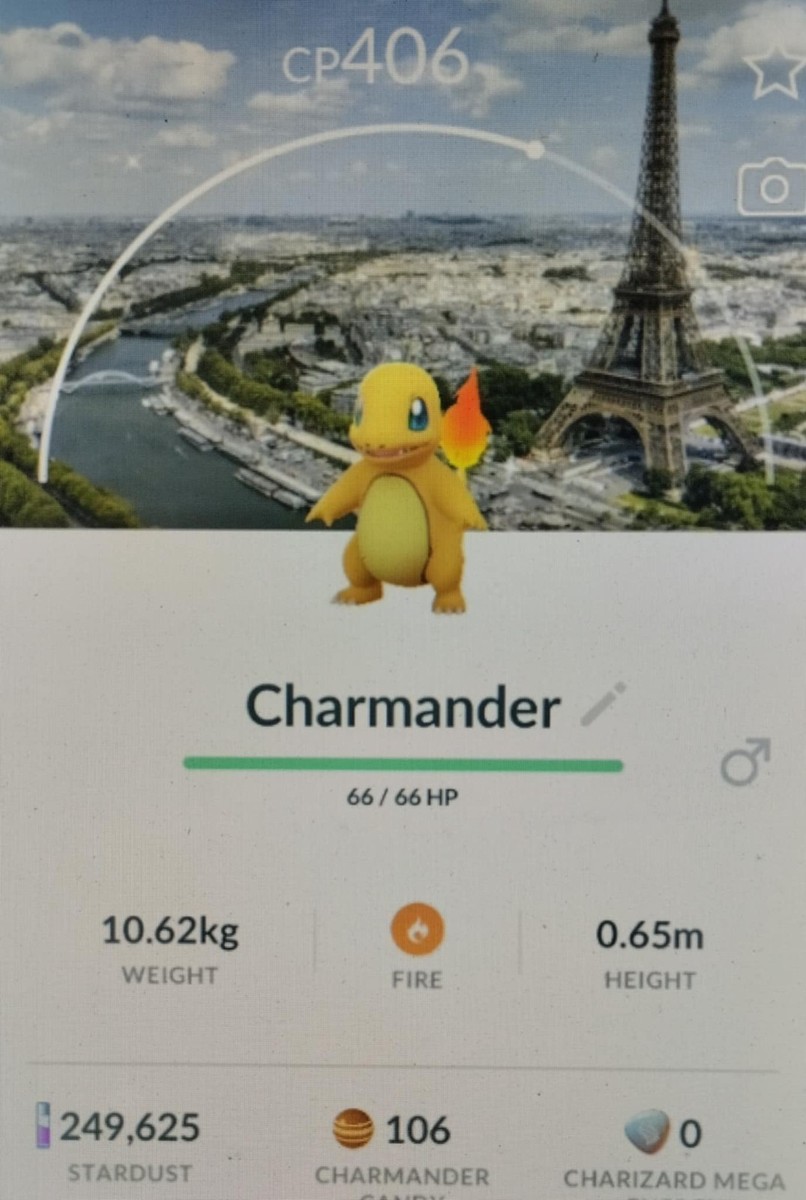 Pokémon TRADE-Go -Shiny Charmander - Paris
