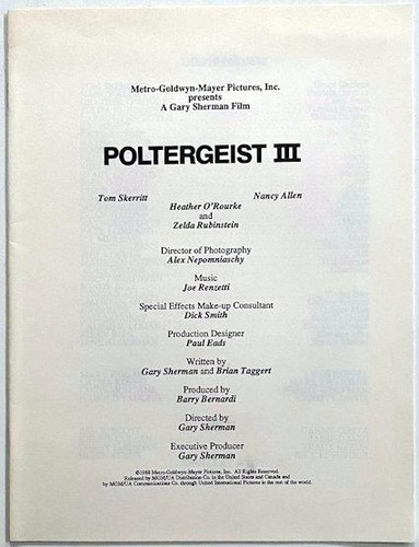 PR27 .....POLTERGEIST 3 presskit '88 image of little girl in front of skyscraper - Picture 2 of 3