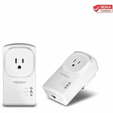 TRENDnet Powerline 500 AV Nano Adapter Kit White Model TPL-407E2K
