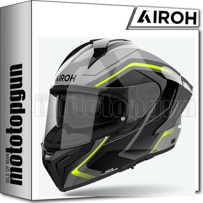 AIROH FULL FACE MOTORCYCLE HELMET MATRYX MXW31 WIDE GLOSS YELLOW XXL