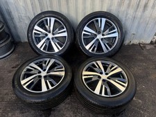 GENUINE 2016-2024 PEUGEOT 3008 / 5008 18" ALLOY WHEELS SET 225/55 R18 7.5X18