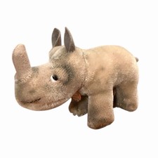 Nosey Rhino Rhinoceros Vintage Mohair Steiff With Tag