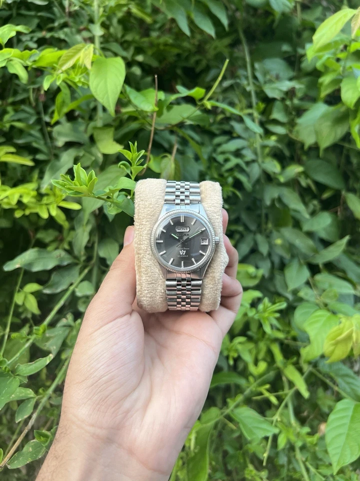 RELOJ PULSERA VINTAGE CITIZEN CRYSTAL SEVEN 7 AUTOMÁTICO 33 JOYAS DÍA/FECHA JAPÓN Foto 3 de 4