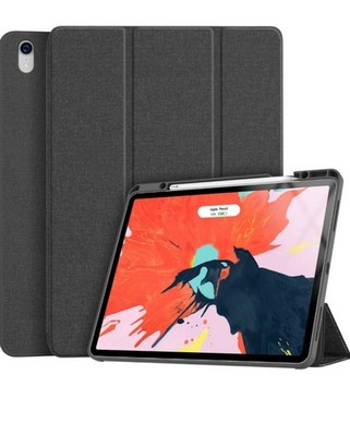 SOKE iPad Pro 12.9'' 3rd Gen Premium Trifold Folio Case Cover w/Pencil Holder