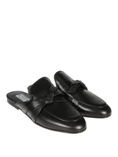 Tods Leather Logo-Embossed Band Mules