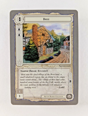 Bree - Middle Earth CCG card (1998 ICE) MECCG Silver Grey Border Reprint LotR