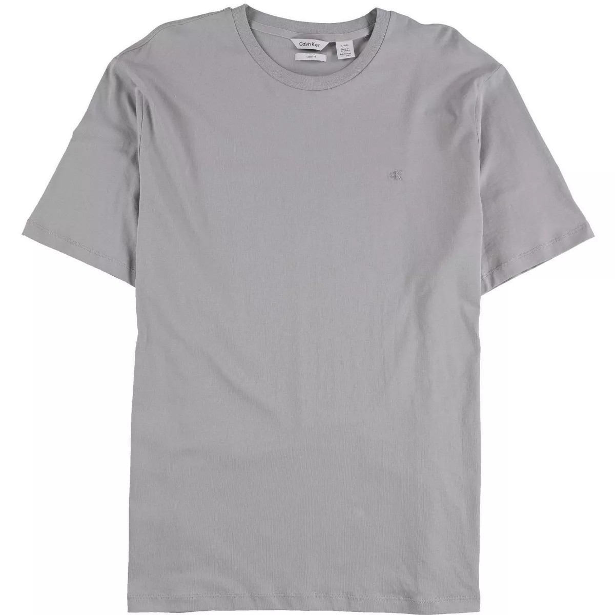 Calvin Klein Mens Short Sleeve Monogram Slub TShirt in Gray Sz 2XL 4790₽