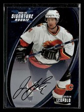 2002-03 Be a Player Signature Series Jordan Leopold #195 Rookie Auto TV1157