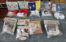 Lot 9 Vintage Lee Wards Other Christmas Ornament Kits Craft Sequin Beads MCM NOS