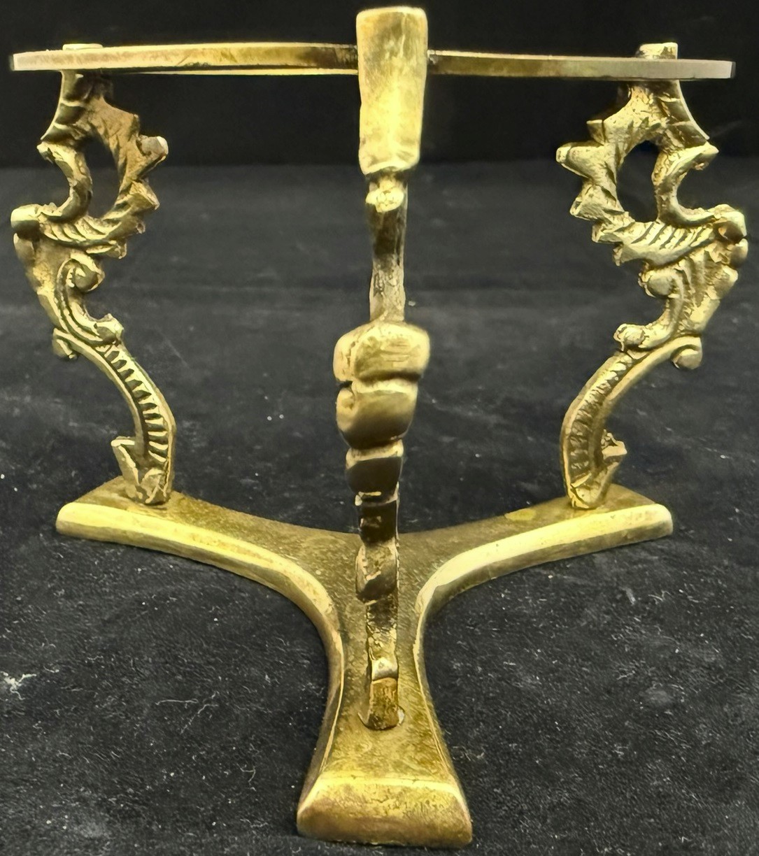 o'o'o . Brass Metal STAND for Paperweight Planter or Other Item .Seahorse Design