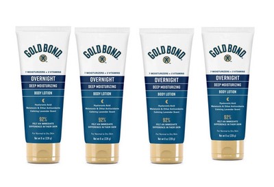 Gold Bond ULTIMATE OVERNIGHT LOTION Deep Moisturizing Skin Therapy - 8oz - 4PACK