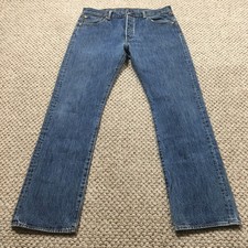 Vintage Levis 501 Jeans Mens 36x32 Blue Button Fly Straight Leg Denim Near Mint