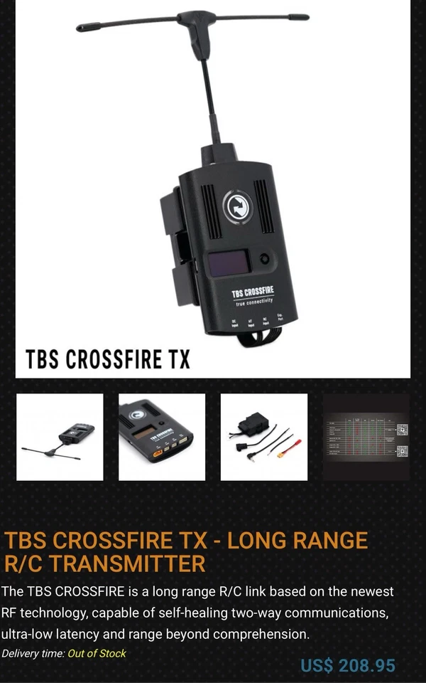 Transmisor de radio de largo alcance TBS Crossfire Tx Foto 2 de 2