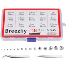 Breezliy 690 Piece 1-10mm 15 Sizes Metric Precision 304 Stainless Steel Assor...