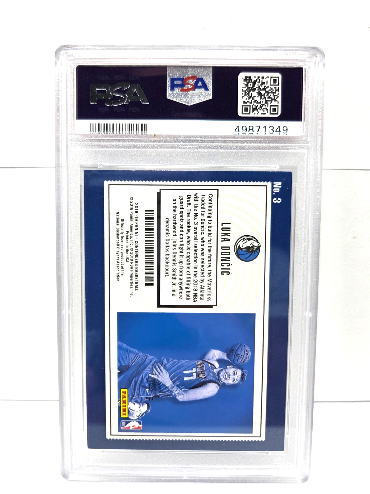 2018 Contenders Lottery Ticket Retail LUKA DONCIC Basketball Card PSA 9 MINT view 2