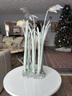 Mid Cent Modernist Bronze Verdigris Cattails and Grasses Kinetic Art Sculpture — photo 7