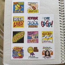 11 Rock Bands Vintage 80s Scholastic  1.5" Sticker