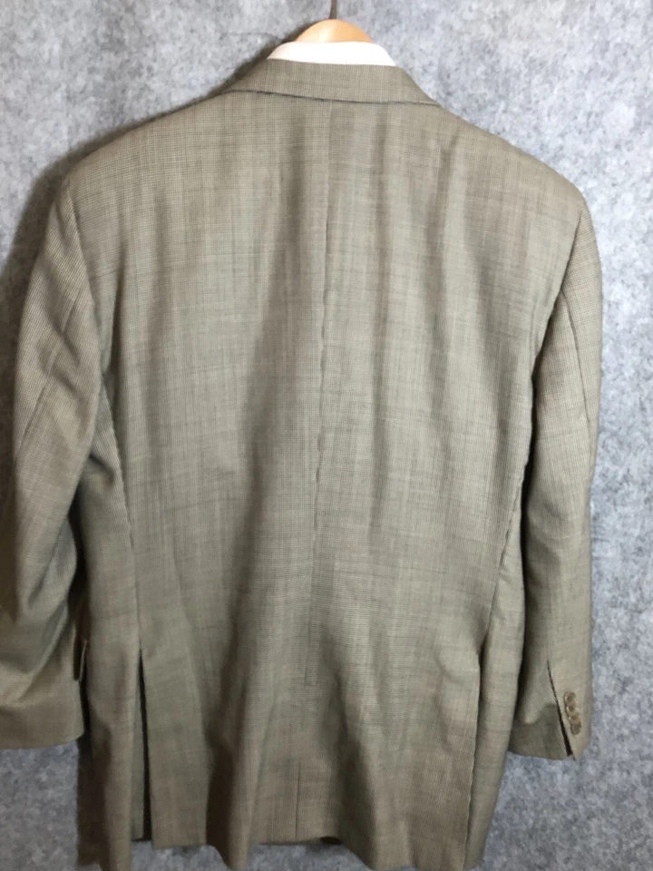 Blazer Coppley 38S Tostado Cuadros 100% Lana Traje Abrigo Chaqueta Negocios Zegna Trofeo Foto 4 de 4