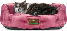 home Cat Dog Bed for Small Pets up to 15Lbs - round Cat Beds for Indoor Cats, Ma