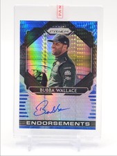 BUBBA WALLACE 2020 PRIZM NASCAR BLUE CAROLINA BLUE HYPER AUTO /25 Q1887