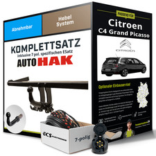 Anhängerkupplung abnehmbar für CITROEN C4 Grand Picasso +E-Satz Set NEU