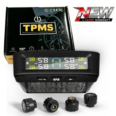 #ad RV Tire Pressure Monitoring System Real Time Trailer TPMS 4 Sensors $20.99