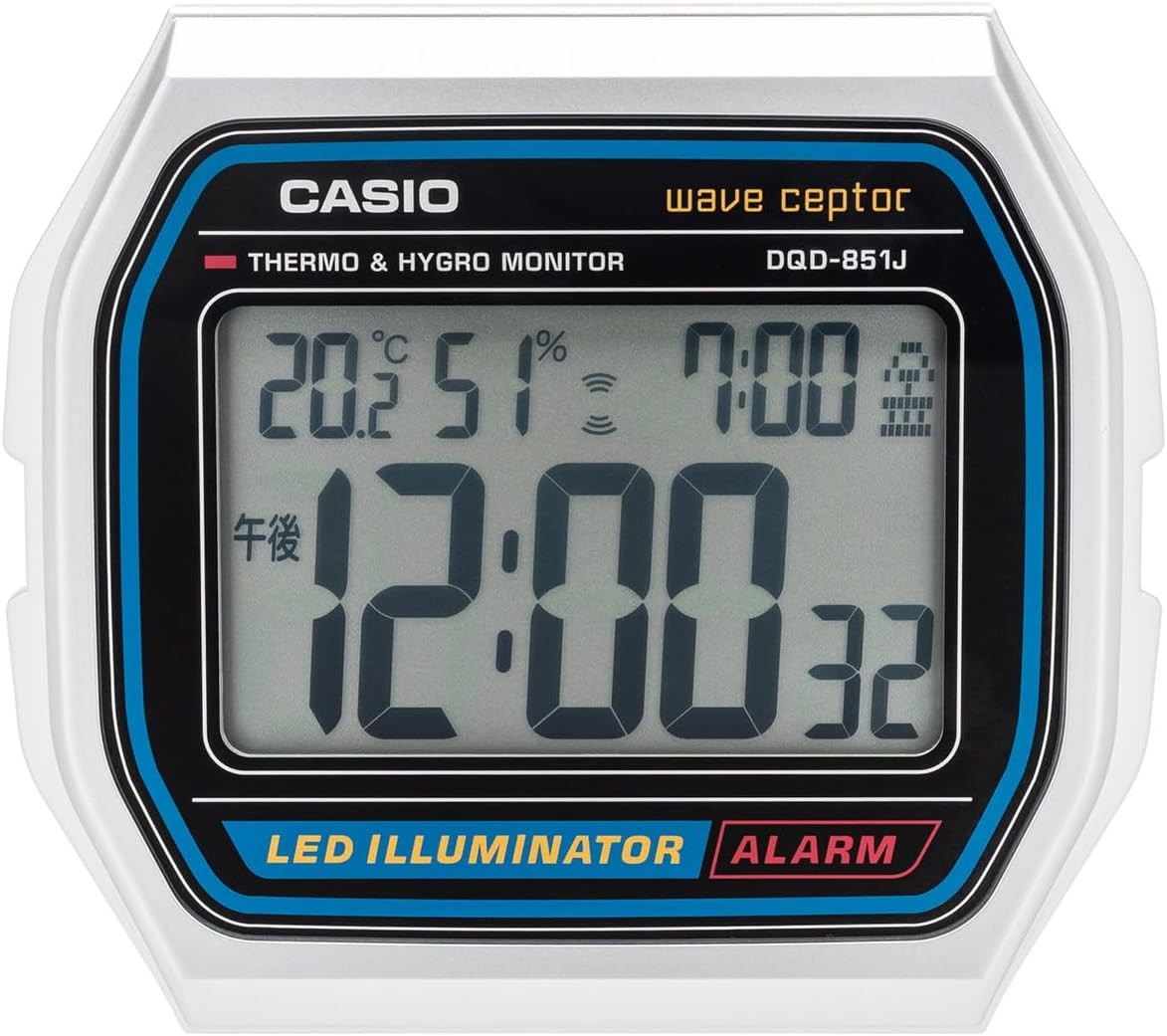 NEW CASIO WAVE CEPTOR A158WA electric wave alarm clock DQD-8