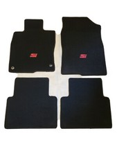 Fits 16-21 Honda Civic 4dr Floor Mats Black 4pc Wemblem H 2