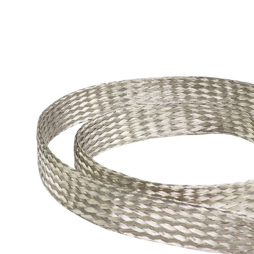 Flat Tinned Copper Braid Cable Wire Sleeve Earth Strap EMI RFI Shielding Bundles - Picture 5 of 13