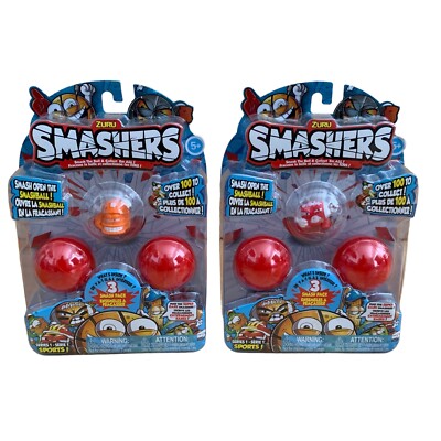 Zuru Smashers 3 Smash Pack Series 1 Sports Rebuild and Resmash - Bundle Lot of 2
