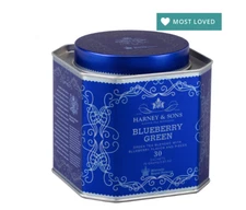 HRP Harney & Sons 30 ct Gift Tin BLUEBERRY GREEN Tea Sachets