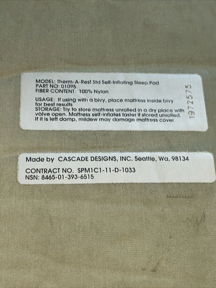 Self Inflating Mat USGI Thermal-A-Rest Gray - Image 3 of 4