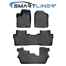 SMARTLINER Custom Fit Floor Mats 3 Row Liner Set OEM TPE 2016-2021 Honda Pilot
