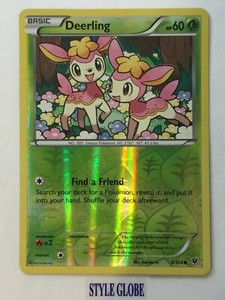 Pokemon Card Deerling 8/124 Reverse Holo XY Fates Collide 2016 NM