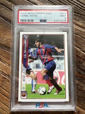 617 LIONEL MESSI / ROOKIE CARD / FICHAS DE LA LIGA 2004-2005 - PSA 