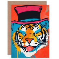 Zylinder Pop Fun Ren Kinder Tiger Geburtstagskarte