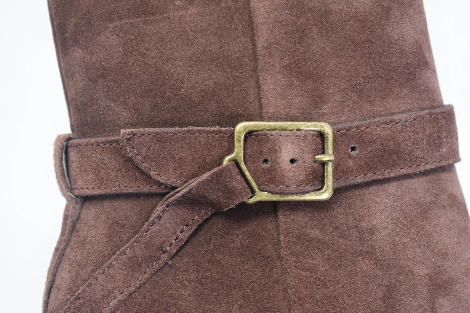 Великолепный Паскаль темно коричневый стороны молнии 4» на танкетке кожаный ботинок женщин размер 8,5 - Изображение 4 из 4