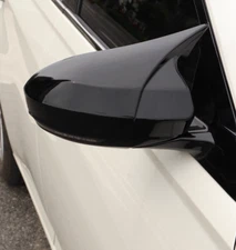 2x Gloss Black Side Rear View Mirror Cover Add-On For Altima 19-23/Sentra 20-23