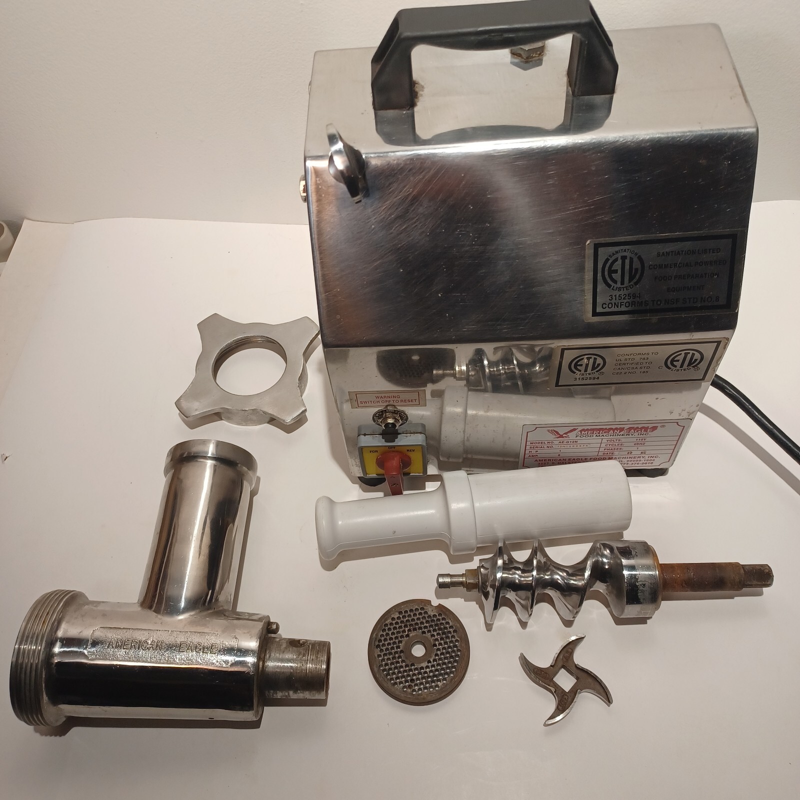 American Eagle Food Machinery AEG12N Commercial Meat Grinder eBay