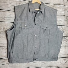 Goodus Jeans Co. Denim Vest Size 3XL 100 Cotton Made In Russia