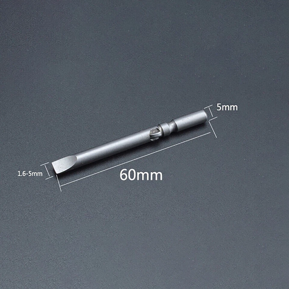 Flat Slotted Head Bit Quick Change Connect impact Driver Power Drill 1.6mm-5mm - Image 2 of 4