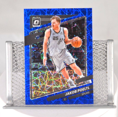 2021-22 Donruss Optic Basketball Jakob Poeltl #77 Blue Velocity Prizm