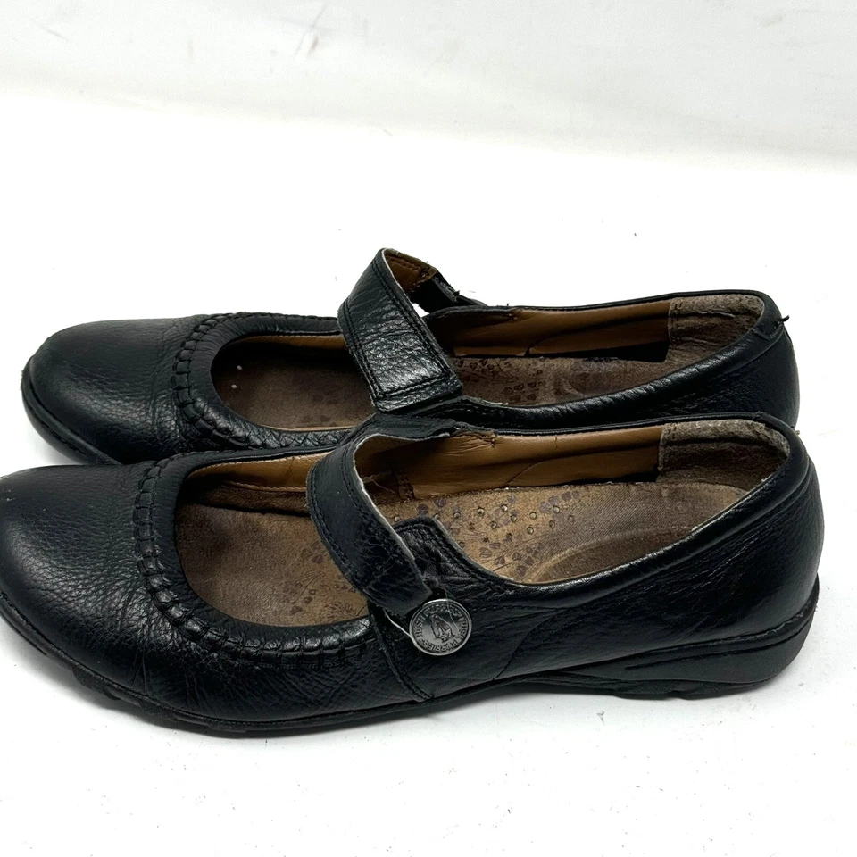 Sapatos femininos Hush Puppies couro preto Mary Jane tamanho 7 Gyneth - Imagem 2 de 4