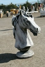TESTA DI CAVALLO CAPITELLI IN CEMENTO MARMO STATUA DA GIARDINO PIETRA OFFERTA 