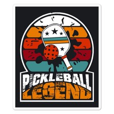 Pickleball Legend, Vinyl Decal Sticker, Indoor Outdoor, 3 Sizes, 9933