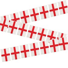 4m St George England Bunting Garland Red Cross Flag Sports Hanging Party Décor