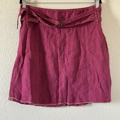 MAX & CO. Women s 100% Linen Skirt Sz 48 Fits S/M Summer Vacation Cruise