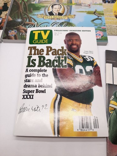 Lot Green Bay Packers Super Bowl XXXI Program Brett Favre Reggie White TV Guide - Picture 4 of 10