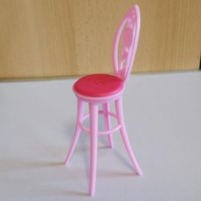 3x Barbie Stühle Pink Bistro Barhocker Mattel Puppenmöbel Zubehör Vintage 18cm