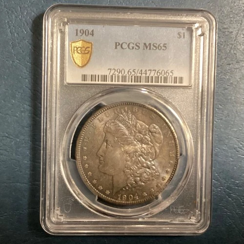 1904 Morgan silver Dollar MS65 PCGS -  Gem Uncirculated Unc cd